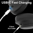 thumbnail image 5 of Soul Ultra Wireless 2 - Auriculares inalámbricos Bluetooth supraaurales, diseño plegable con cómodas almohadillas de proteína, carga rápida USB-C, 65 horas de reproducción, baja latencia, graves profu, 5 of 5