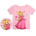 thumbnail image 3 of SUEE Princess Peach Costume for Girls Halloween Cartoon Peach Outfits with Accessories, 3-9Y, 3 of 7