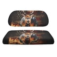 thumbnail image 2 of Pzuqiu Vintage American Flag Golf Cart Seat Cover Set - 2-Piece Stretch-Fit Protector for EZGO, Club Car & Yamaha - Breathable & Washable Outdoor Golf Accessory, 2 of 9