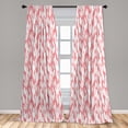 thumbnail image 5 of Ambesonne Abstract Curtains, Watercolor Paint Smear, Pair of 28"x84", Coral White, 5 of 5