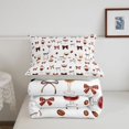 thumbnail image 5 of Manfei Brown Bow Knot Twin Comforter Sets,Sweet Ice Cream Bedding Set,Light Gray Reversible,2pcs,1 Comforter and 1 Pillowcase, 5 of 7