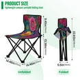thumbnail image 3 of 600D Oxford Camping Chair Portable Foldable Chair Supports 220 lbs for Picnic, Fishing, Backpacking Colorful Blooming Flowers, 3 of 8