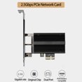 thumbnail image 3 of Gigabit Ethernet Card, 2.5Gbps Gold Plated Pin PCIe  Card Fast Cooling  for Server, 3 of 7
