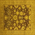 thumbnail image 1 of Ahgly Company Indoor Square Oriental Yellow Industrial Area Rugs, 6' Square, 1 of 4