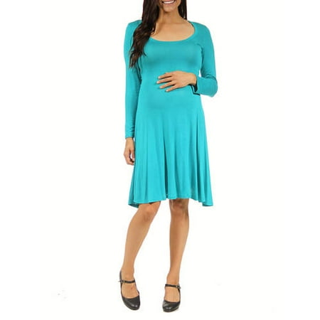 Women's Long-sleeve Maternity Plus Dress