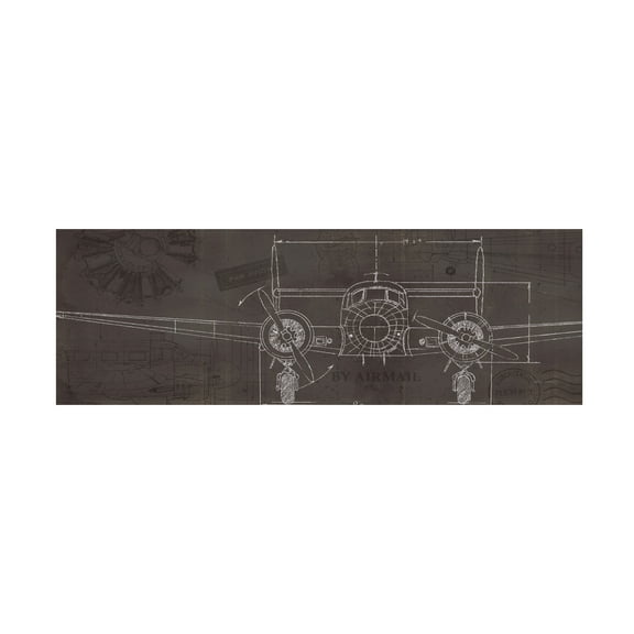 Marco Fabiano 'Plane Blueprint IV' Canvas Art