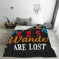 thumbnail image 5 of Pofeuu Not All Who Wander Are Lost Hiking Print Ultra-Soft Micro Fleece Blanket,for Bed Or Sofa,All Season Throw Blankets Flannel Blanket-60"x50", 5 of 7
