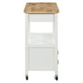 thumbnail image 4 of Radford Engineered Wood  Kitchen Cart with Wood Top and White Base, 4 of 9
