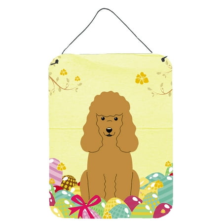 - Easter Eggs Poodle Tan Wall or Door Hanging Prints