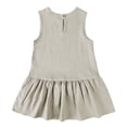 thumbnail image 2 of Toddler Girls Linen Sleeveless Dress A-Line Ruffle Hem Summer Outfits, Size 3-4Y, 2 of 7