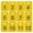 Yellow, variant on Plastic Numbered Tags Rectangle Key Number Tags Number Disc with Hole (1-50, White)