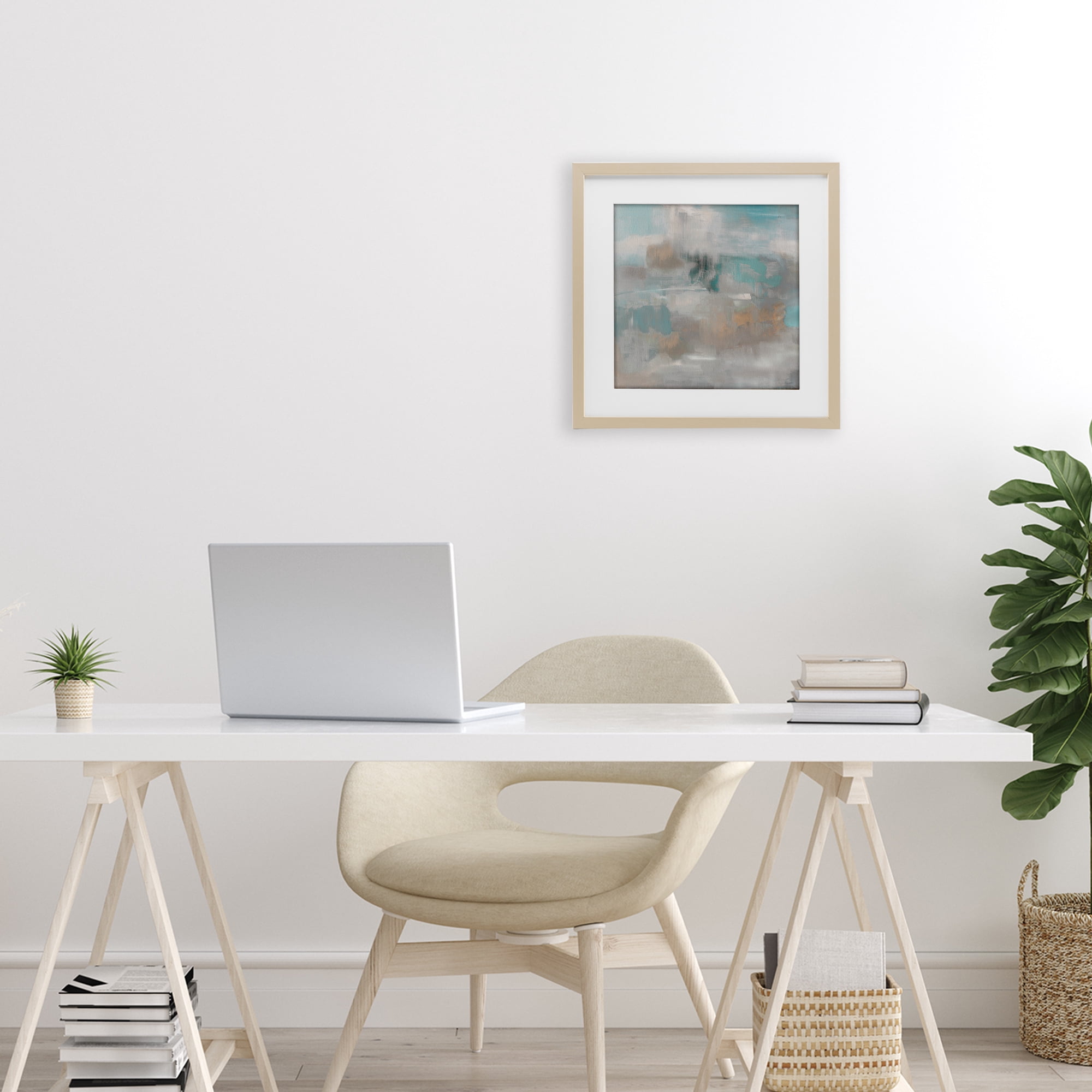 Stupell Industries Serene Soft Abstract Study Birch Framed Print Under Glass, design by Sally Swatland