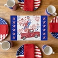 thumbnail image 5 of USA 250th Anniversary Patriotic Placemat – Linen Table Mat for 4th of July, Veterans Day, Memorial Day, Independence Day Party Decorations, Waterproof & Reusable, 5 of 5