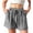 #144-Black, variant on Women's Casual Striped Shorts Elastic Waist Drawstring Trousers with Pockets for Vacation
