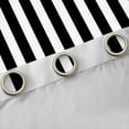 thumbnail image 4 of Manfei Geometric Stripe Kitchen Curtains,Contemporary Minimalist Black Out Curtains Pack of 2 (42x63 Each), Black White, 4 of 6