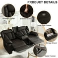 thumbnail image 5 of Loveseat Recliner Sofa RV Recliner Couch, Manual Reclining Loveseat with Console for Living Room Home Theater Seating with AC/USB C/USB and Drawer, 5 of 10