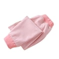 thumbnail image 3 of Loopsun Kids Thermal Pants, Girls Solid Striped Loose Leggings Warm Thermal Long Pants Pink, 7-8 Years, 3 of 5