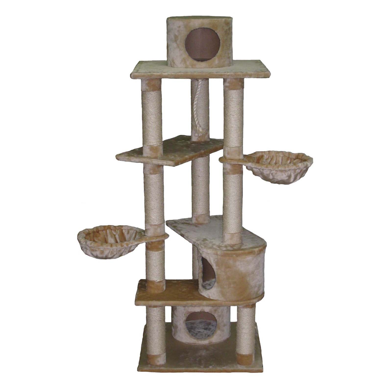 Go Pet Club Cat Tree Basket Lounger Beige 72 in.