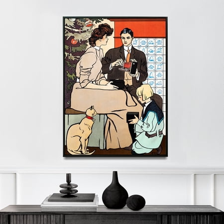 Vintage Christmas Poster - ca. 1890–1907 | Edward Penfield | Premium Fine Art Print | 19th Century American | Illustration, American Golden Age | Portrait