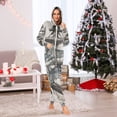 thumbnail image 5 of Sharks Anchors Adult Onesie Pajamas Slim Fit Christmas One Piece Suit Pjs for Women and Men Hooded Zipper, 5 of 7
