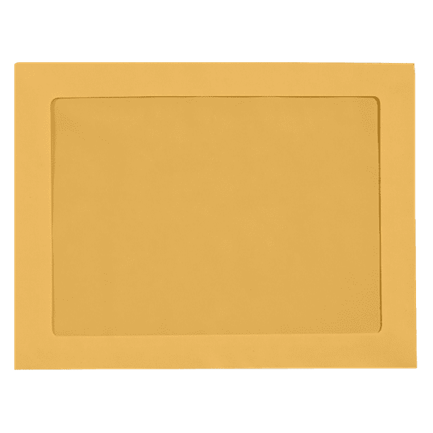 9 x 12 Full Face Brown Kraft Blank, Window Envelopes