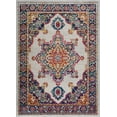 thumbnail image 4 of Hauteloom Istanbul Collection Medallion Runner Rug for Living Room Bedroom - Traditional Oriental Style - Vintage Distressed - Beige, Blue, Orange - 2'7" x 7'3", 4 of 14
