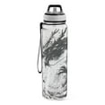 thumbnail image 2 of Qxltty Black Dragon Water Bottle 32 oz with Straw BPA Free Reusable Fitness Sport Bottle Perfect for Travel School Outdoors and Gym, 2 of 7