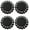 Black, variant on Set of 4 Horse Western Tack Hardware Leather Concho Studded Rosettes Black 40204