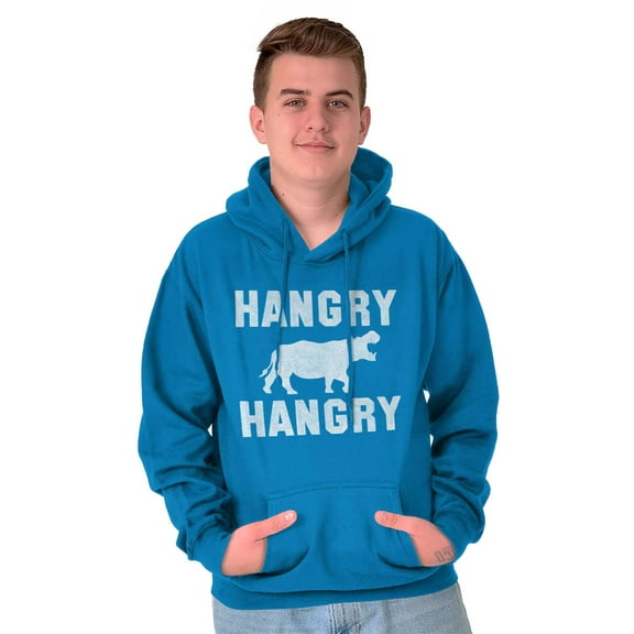 Funny Hungry Hangry Hippos Hoodie Sweatshirt Women Men Brisco Brands S