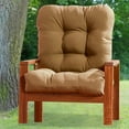 thumbnail image 5 of Topchances 42"x21" Light Brown Tufted Chair Outdoor Seating Cushion, Water Repellent, 5 of 7