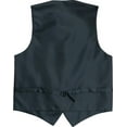 thumbnail image 2 of Men's Solid Color Adjustable Dress Vest & Neck Tie Set for Suit or Tuxedo (Black, M), 2 of 2