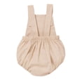 thumbnail image 2 of IBTOM CASTLE Infant Toddler Baby Boys Boho 1st Birthday Outfit Backless Overalls Romper for Cake Smash Photo Shoot 6-12 Months Khaki Animals, 2 of 8