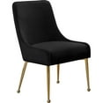 thumbnail image 3 of Pemberly Row Chaise de Salle à Manger Moderne en Velours de 19,5 Po H, Noire (Ensemble de 2), 3 of 5