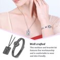 thumbnail image 3 of Sonducket Pareja cerradura y llave collar de acero corazón joyería Kit ceremonia fiesta banquete romántico colgante joyería conjunto regalo Ropa, zapatos y accesorios Miscelánea Negro Sonducket AP012152-01B, 3 of 6