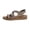 Khaki, variant on Rokment Women's Platform Wedge Strappy Fisherman Sandals Comfortable Elastic Orthopedic Low Arch Support Slip on Walking Summer Shoes for Vacation Travel Black Size 6