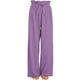 thumbnail image 1 of Pantalones Sueltos Pierna Salvaje Talle Alto Pretina Elástica Bolsillo Lateral Pantalones Fluidos Cinturón Atado Versátil para Mujer Púrpura L, 1 of 6