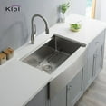 thumbnail image 2 of Kibi 33? Farmhouse Apron Single Bowl Stainless Steel Workstation Kitchen Sink ? K1-SF33T, 2 of 3