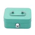 thumbnail image 1 of Metal Money Saving Box with Key Lock Coin Container Organizer Small Storage, 1 of 6