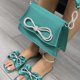 thumbnail image 2 of Zapatillas cómodas de verano para mujer, zapatillas de moda con lazo de cristal para mujer, zapatos de verano lisos y elegantes para mujer, chanclas de moda 39 Gao Jinjia LED, 2 of 2