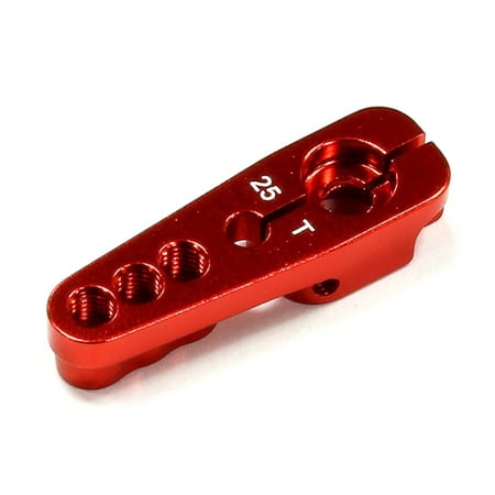 Integy RC Toy Model Hop-ups C25049RED Billet Machined Alloy 25T Steering Servo Horn for Axial 1/10 Wraith Rock (Best Brushless Motor For Axial Wraith)
