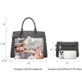 thumbnail image 4 of Female Satchel Handbags Shoulder Tote Top Handle Bags with Matching Wristlet Wallet, 4 of 8