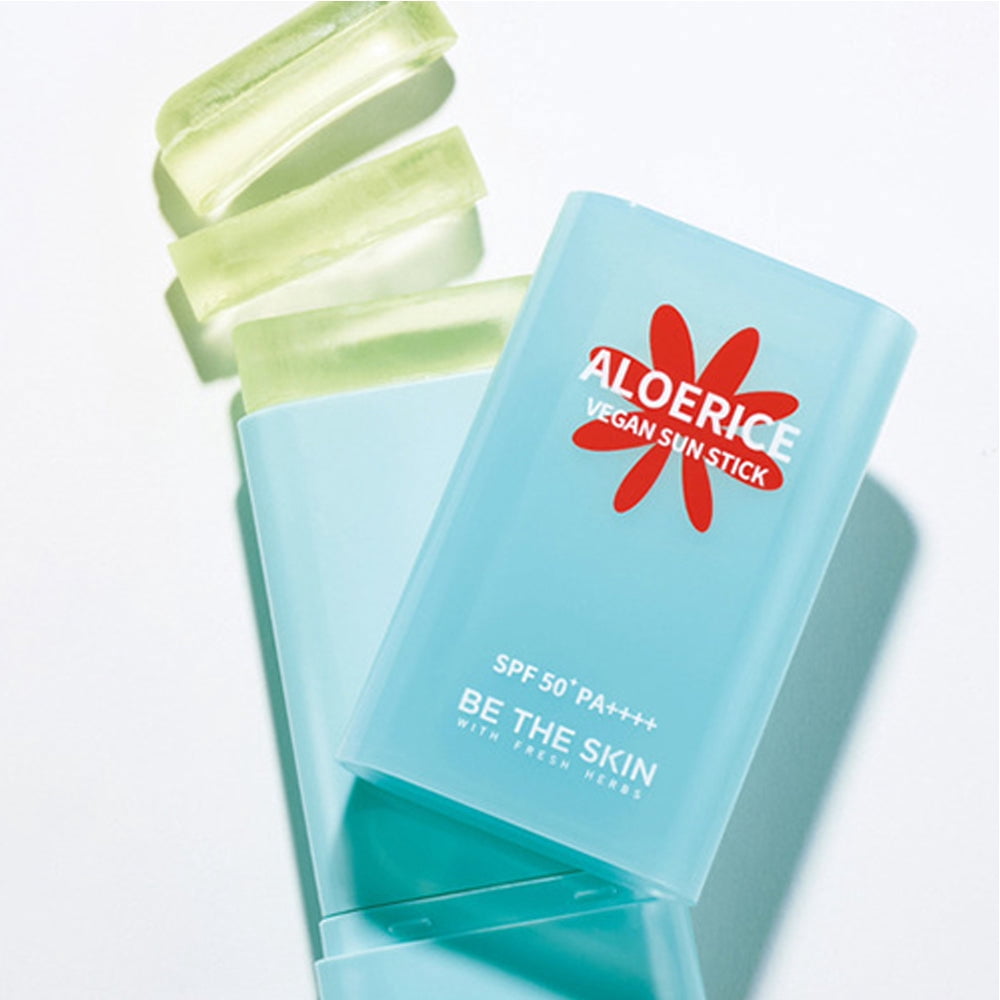 Be The Skin Aloerice Vegan Sun Stick SPF50+ PA++++ – Lightweight, Soothing, Reef-Safe