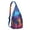 Blue-12, variant on Neon Sunset Palm Tree Sling Backpack – Aesthetic Tropical Beach Daypack with Vibrant Purple Orange Sunset, Lightweight & Boho Travel Crossbody Bag for Summer Adventures