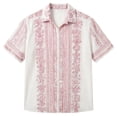 thumbnail image 3 of Mens Dress Shirts Summer Short Sleeve Button Up Notch Collar Relaxed Fit Hoho Floral Print Beach Shirt, 3 of 5