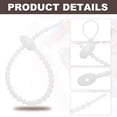 thumbnail image 3 of Uxcell 8 Pulgadas Bridas de Silicona, 20pcs Organizador de Bridas de Cierre Reutilizables para Hogar Oficina Cocina Bolsas de Comida Cables Clip Ajustable, Blanco, 3 of 6