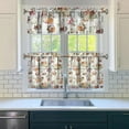 thumbnail image 3 of Fall Kitchen Curtains 24 Inch Short - 3 Panel Set, Autumn Harvest Print, Rod Pocket Window Treatment for Thanksgiving, Farmhouse, Cafe, Living Room - Machine Washable, 3 of 6