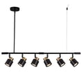 thumbnail image 1 of CRAFTRONOS 6 Light Track Lighting Kit, Matt Black Brass Finish Adjustable Height with Moden Flush Mount Ceiling Spotlight for Kitchen,Dining, 1 of 9