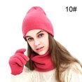 thumbnail image 2 of Hat Scarf Gloves Set Classic Unisex Thermal Gloves Loop Scarf Ribbed Knit Cap, 2 of 10