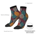 thumbnail image 6 of Rateoe Autumn Leaves Pattern Quarter Crew Socks,Toe Seamed Ankle Socks,Cotton Cushioned Breathable Athletic Crew Sports Socks, 6 of 7