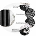 thumbnail image 6 of Black Boho Waterproof Fabric Shower Curtain,Vintage Abstract Striped Geometric Motifs Waterproof Fabric Shower Curtain for Bathroom Curtains Bathtubs Hotel Shower Curtains with 12 Hooks Long 72x78in, 6 of 8